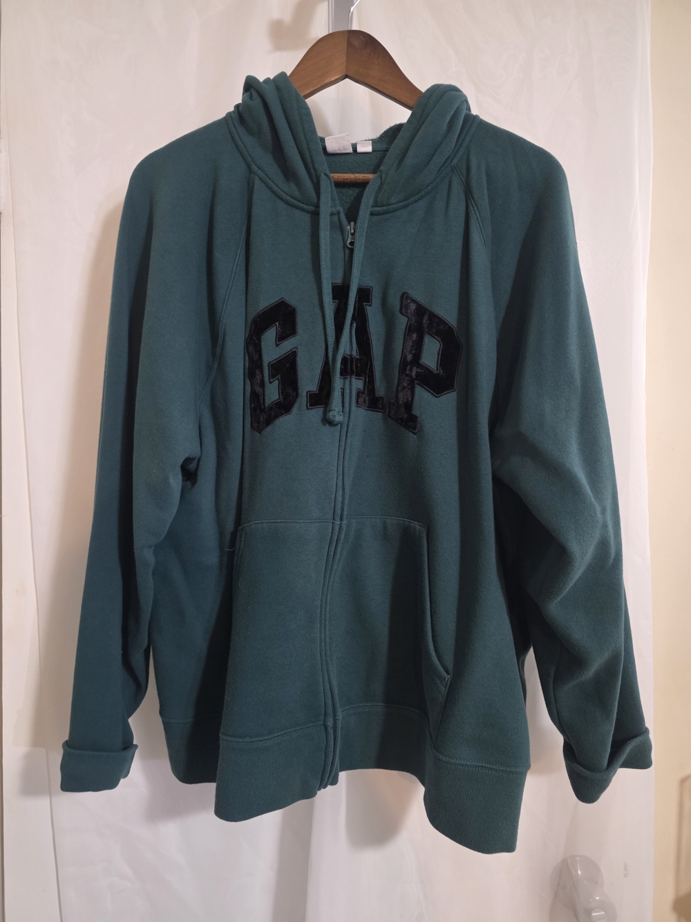 GAP Women's Teal Full-Zip Hoodie Jacket
